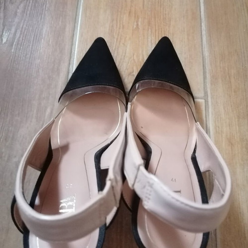 Zara sandals like new, size 37, black and beige
