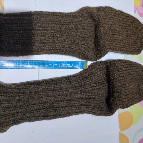 Men's socks new, handmade, brown, woolen