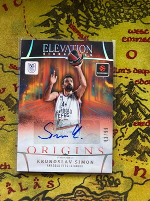 Krunoslav Simon Panini Origins Euroleague 2025-26 Auto /99 Elevation Signatures card
