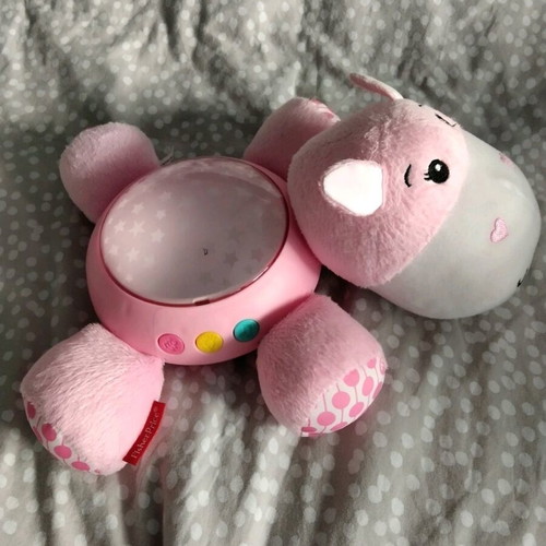 Fisher Price Hippo Sleep Projector like new, pink with music and light