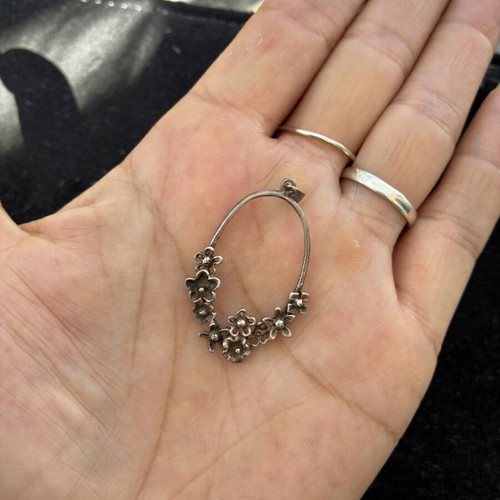 925 silver charm necklace, vintage