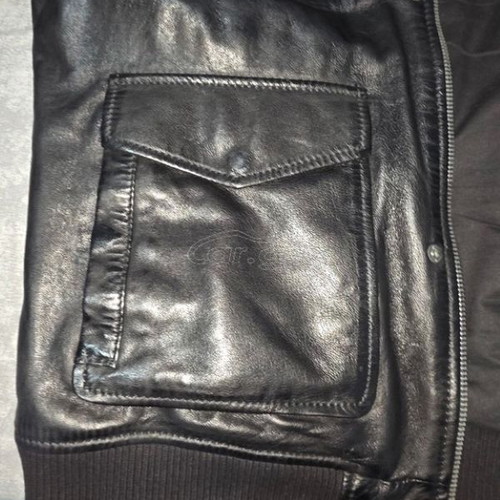 Handmade leather jacket new from genuine lambskin, size Large, black