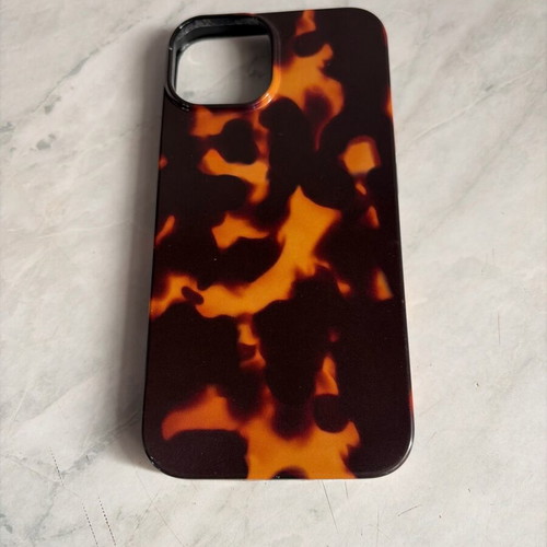 iPhone 13 / 14 Tortoiseshell case used, slim and durable brown-black