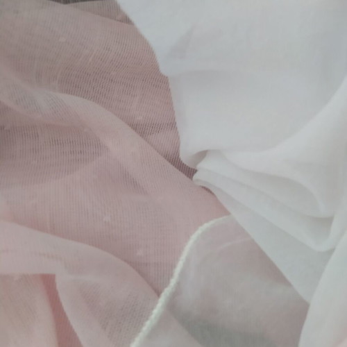 Curtains for Girl's Room like new, white center and pink edges
