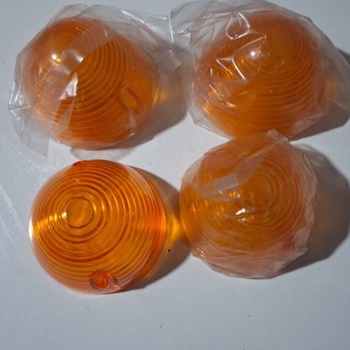 Set of 4 motorcycle turn signal covers for 12v and 6v like new