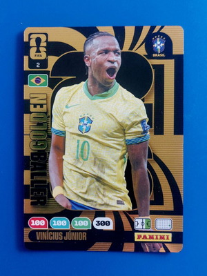 Panini FIFA World Cup 2026 #2 Vinicius Junior Golden Baller card new