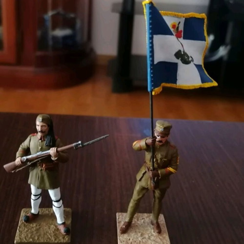 Lead Balkan Wars Evzones Military Figures new, 7cm