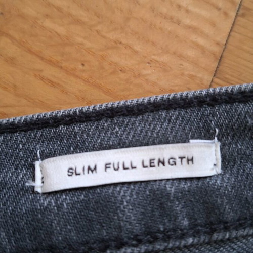 Zara straight gray slim full length jeans
