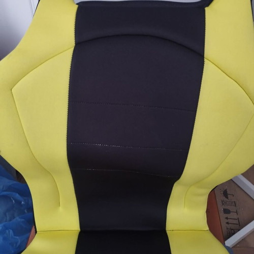 Type-R Car Seat Cushion used, yellow and black polyester