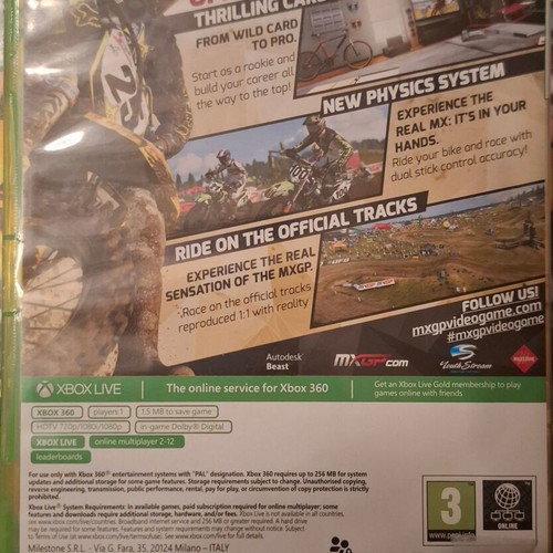 Mxgp Xbox 360 game like new, racing