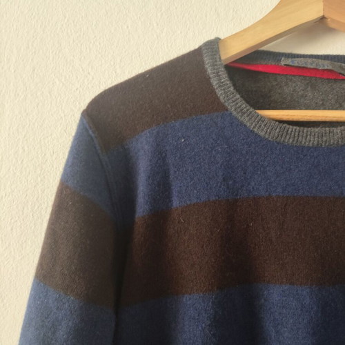 Ferrante striped pullover 100% merino wool like new, M/L