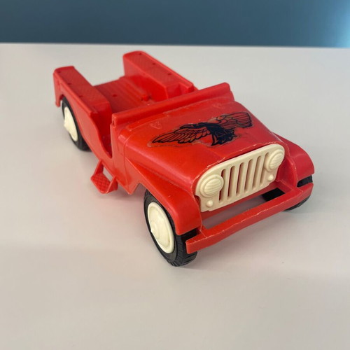 Red Jeep toy collectible Molto used