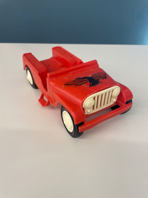 Red Jeep toy collectible Molto used