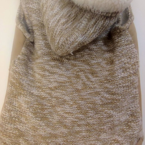 Bershka Beige Hooded Vest Size M Like New
