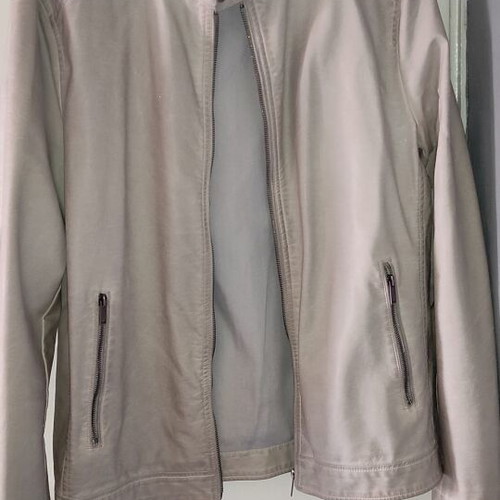 Men's jacket imitation leather XL like new, white