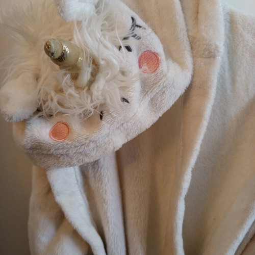 Unicorn fleece robe 2-4 years 98/104 cm like new H&M