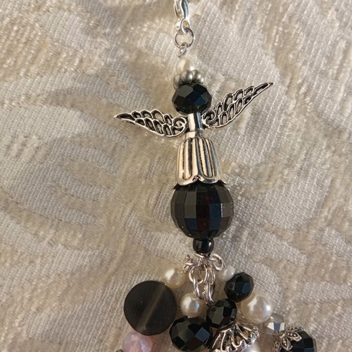 Keychain Angel new, handmade, black