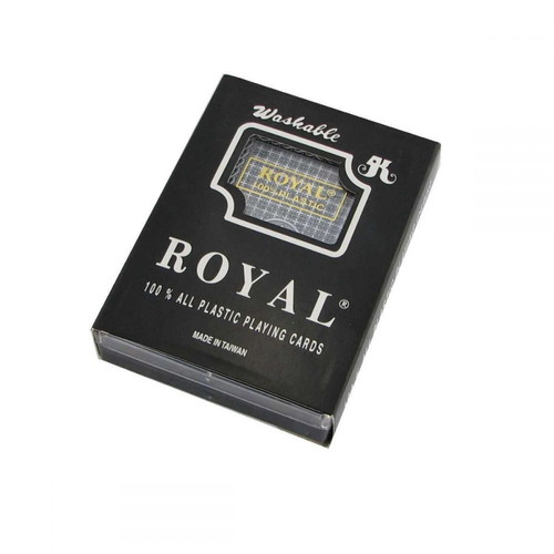 Royal Playing Cards 100% Plastic New with Black Case