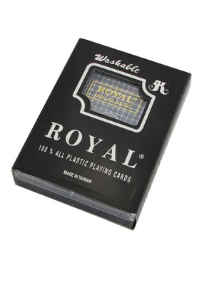 Royal Playing Cards 100% Plastic New with Black Case