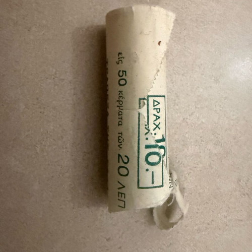 Coin rolls 20 lepta 1978 like new, 2 pieces