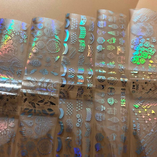 Aurora Glass holographic nail stickers pack of 5 new