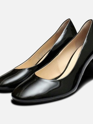 Högl women's shoes low stable heel like new, black leather, size 36