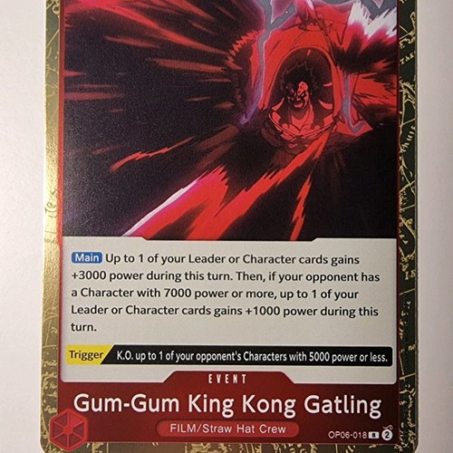 Gum-Gum King Kong Gatling One Piece card game OP06-018 rare