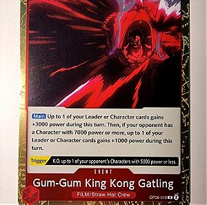 Gum-Gum King Kong Gatling One Piece Card Game OP06-018 Rare