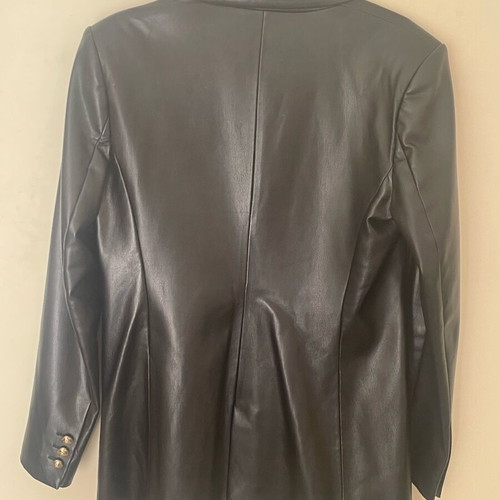 Leather jacket Zara black used, size L