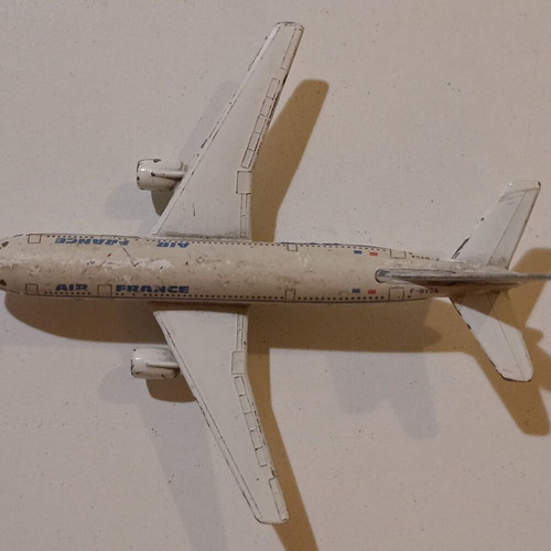 Vintage metal Airbus A300B model airplane Air France used