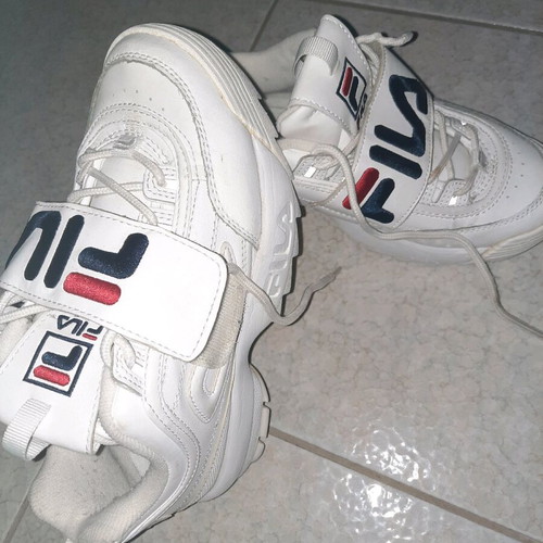 Fila athletic shoes used, white, size 37.5