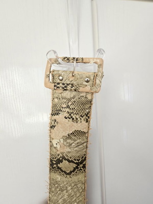 Animal Print Belt used, beige