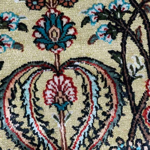 Hereke museum handmade pure silk double-knot rug new
