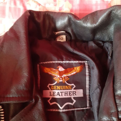 Leather jacket used, size M, black