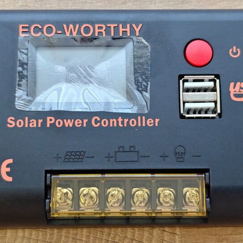 30A Solar Charge Controller 12/24V PWM with Bluetooth and 2 USB Ports