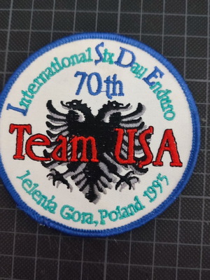 Patch 70th ISDE Team USA Poland 1995 like new