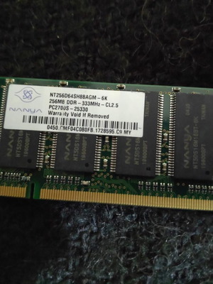 256MB - 333 MHZ - So-Dimm - DDR