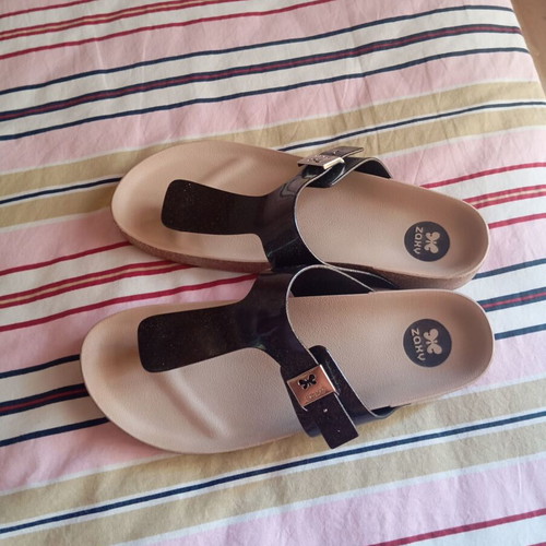 Zaxy women's sandals like new, size 38, beige and black