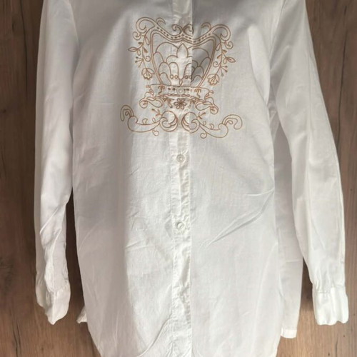 Vintage cotton women shirt like new, size L-XL, white