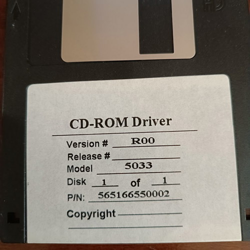 Vintage drivers used, 3 floppy disks in excellent condition