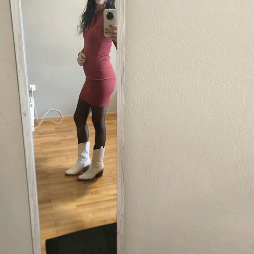 Mini tight dress new in brick color, size S