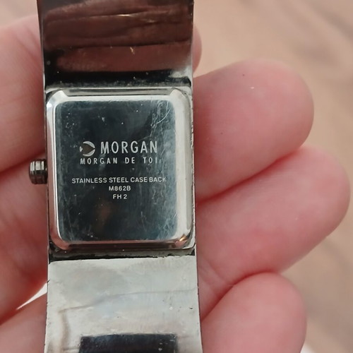Morgan de Toi MB62B women's watch like new with metal bracelet and rhinestones