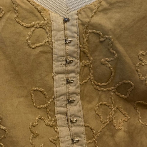 Handmade top bustier cotton with elastane, new, mustard khaki