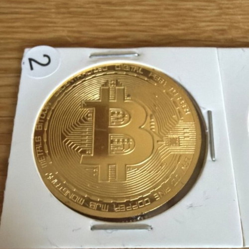 Bitcoin medal set 2x16g gold plated and silver plated UNC