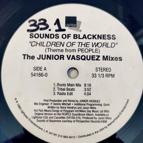 Sounds Of Blackness Children Of The World 12'' Vinyl Maxi Single used