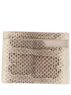 REISS- SNAKE PRINT LEATHER CARD HOLDER