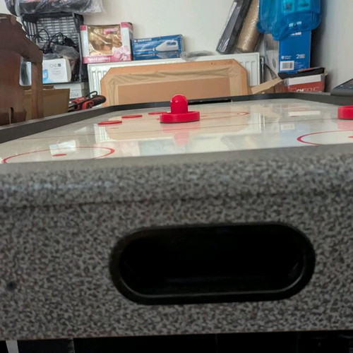 Air hockey table used, wooden with score counter