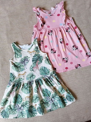 H&M cotton dresses for girls 3-4 years like new, set of two