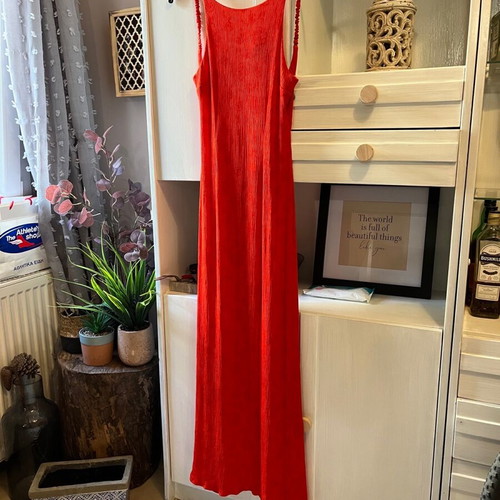 Red backless dress Small new Topshop