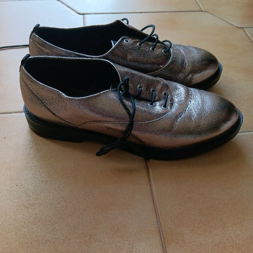 Stradivarius women's shoes used, silver